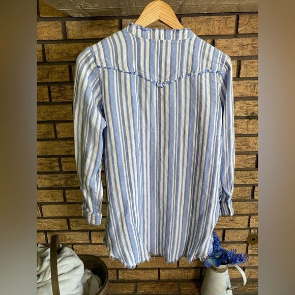 ‎Bell Dahl blue white striped shirt - Picture 6 of 6
